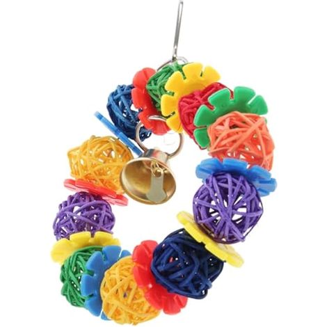 Jouets à mâcher naturels pour perroquets, jouet de cage à suspendre pour la recherche de nourriture (1/5)