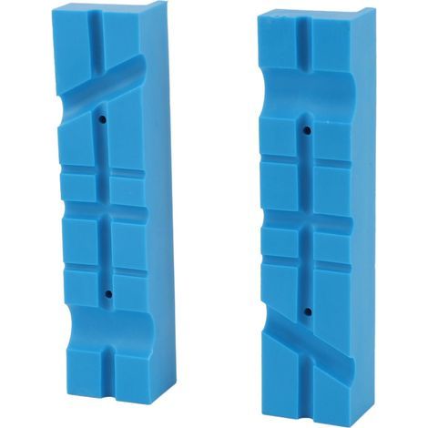 Coussinets de mâchoire d'étau, protecteur de couverture magnétique, rainure multi-angle antidérapante, accessoire d'étau en PU souple pour le travail du bois, 2 pièces (1/5)