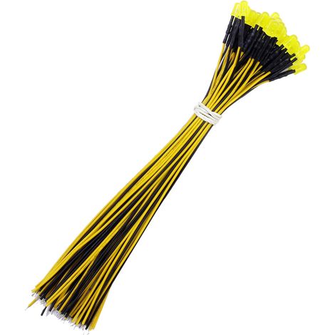 50 diodi LED precablati - Giallo