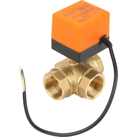 Vanne à bille motorisée en laiton, vanne compacte résistante à la corrosion pour climatiseur à ventilo-convecteur (1/5)