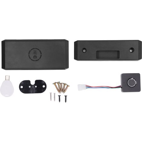 Verrou électronique sans clé avec déverrouillage à distance par APP et empreinte digitale, clé USB pour porte et armoire (1/5)
