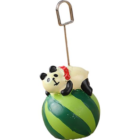 Porte-photo Panda en résine, pince à notes pour bureau, présentoir décoratif pour la maison, support de mémos, décoration de bureau. (1/5)