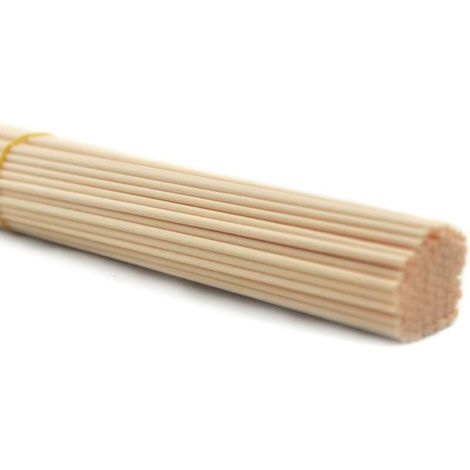 100 Stück Faser-Diffusor-Ersatzstäbchen für Parfümaroma (25 cm x 3 mm, Holzfarbe) - RAPANDA