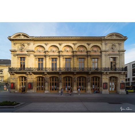 Tableau sur toile opéra théàtre de Reims 45x65 cm - Impression sur Toile Murale Décorative - Image imprimée en HD sur Toile - Toile sur Châssis en Bois FSC - Fabriqué en France (1/4)
