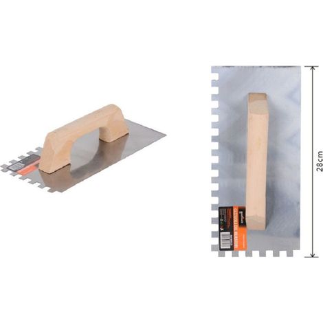 Truelle En Acier Truelle 28 Cm Manche En Bois Spatule De Maçon Cranchée 90513