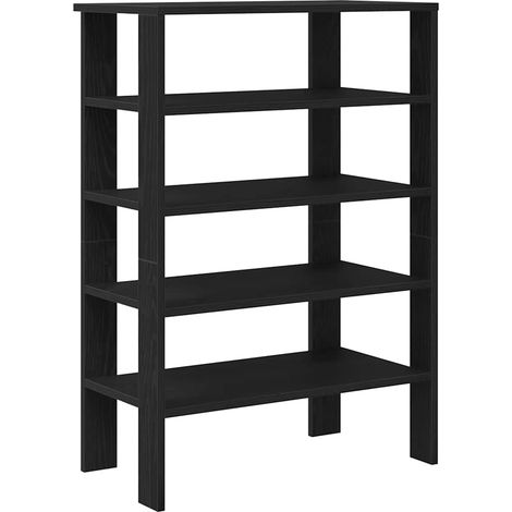 Maison Exclusive - Zapatero madera contrachapada negro 61x32x87,5