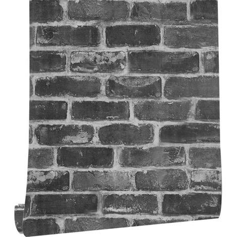Papel pintado autoadhesivo 3D con efecto ladrillo, 45 cm x 10 m (1/5)