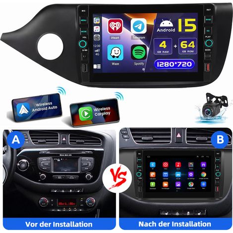 8" Pour KIA Cee'D JD 2012-2017 Apple CarPlay Android 15 Autoradio GPS WiFi 2+32G CAM