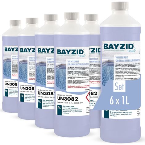 6x 1 L BAYZID® Winterfit Überwinterungsmittel für Pools