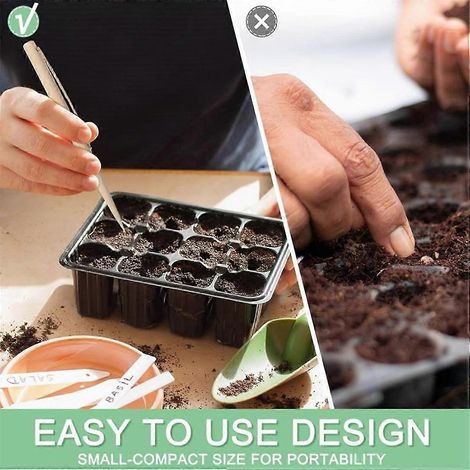 Gabarit de semis avec outil de mesure de distance, plantoir de précision, outils de jardinage pour la ferme (lot de 2). (1/4)