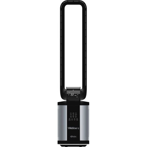 WEBBER WB1820 schwarzer flügelloser Ventilator mit Luftbefeuchter