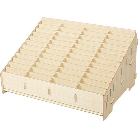 Boîte de rangement en bois à 48 compartiments pour téléphone portable, idéale pour le bureau ou le salon (1/4)