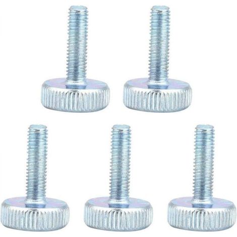 M5 wing screws, flat knurled head wing screws in zinc-plated carbon steel. Hand wing screws for manual tightening and loosening (M525 (5 pcs)) (1/5)