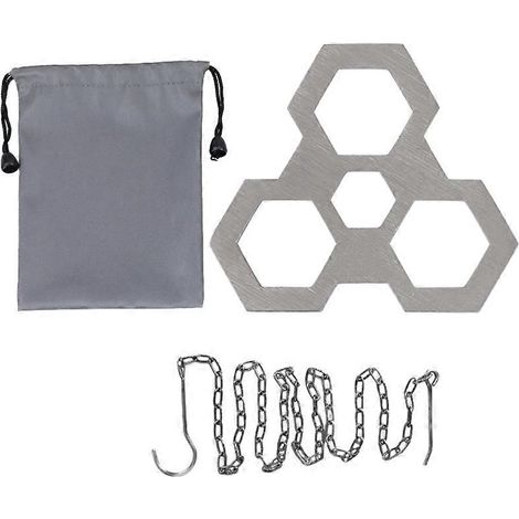 Transformez une branche en trépied pour feu de camp, accessoire de camping avec chaîne réglable - B (1/5)