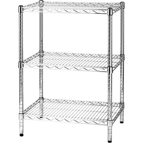 Scaffale 3 Ripiani 60x45x90 cm in Metallo Cromato Tosini
