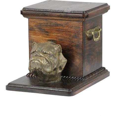 Bouledogue anglais, urne funéraire pour chien avec statuette, urne élégante pour un chien, urne unique avec buste de chien par Art-Dog (1/5)