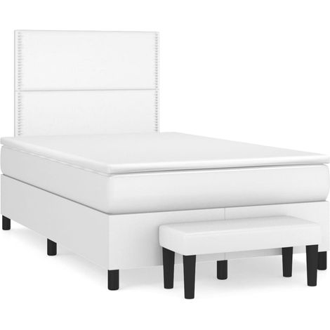 Maison Exclusive - Boxspringbett mit Matratze Weiß 120x200 cm Kun (1/5)