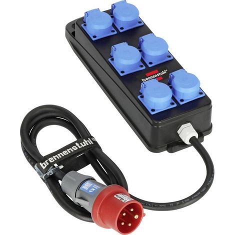 [GEBRAUCHT] B-Ware Brennenstuhl Portabler CEE Stromverteiler BSV P 6x 230V 400V IP44 2m Kabel (1/2)