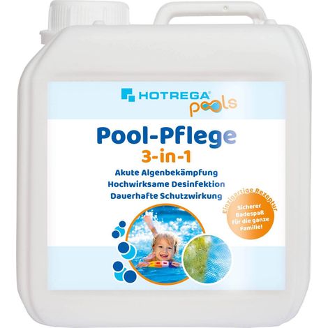Hotrega Pool-Pflege 3-in-1 2 l Desinfektion Algenbekämpfung Dauerhafte Schutzwirkung (1/4)