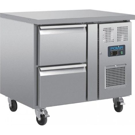 Table inox réfrigérée tropicalisée positive 2 tiroirs GN 1/1, 300 W, 220 V - MONO