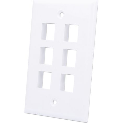 INTELLINET Placca porta frutti 6 posti mod. 503 Bianco (1/3)