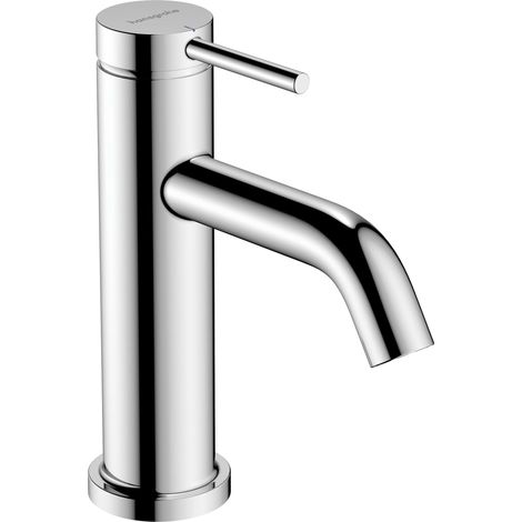 Mitigeur de lavabo eau froide sans tirette ni vidage, Robinet de salle de bain avec hauteur sous bec 80 mm, économie d'eau, Chromé, 73313000 (1/5)