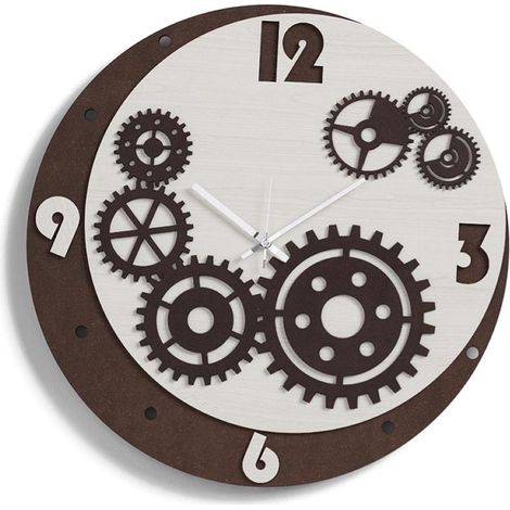 Orologio da parete in legno laminato RSN - D50 INGRANAGGI (1/3)