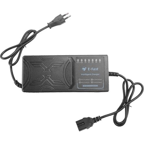 Chargeur pour voiture électrique compatible avec batterie 48 V 20 Ah, doté de 7 indicateurs lumineux, d'un indicateur de charge, d'une protection contre les fuites de courant, d'une charge par impulsi (1/5)