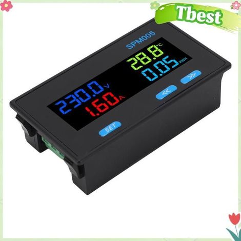 Tbest Panneau d'ampèremètre voltmètre numérique Voltmètre numérique ampèremètre panneau 8 en 1, compteur de moto detecteur (1/5)