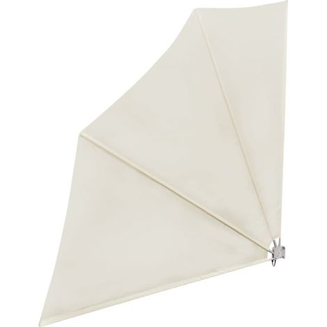 Auvent paravent store brise-vue latéral rétractable de patio jardin terrasse balcon protection visuelle écran 140 x 140 cm crème