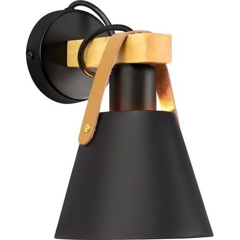 Nettlife Applique Murale Vintage E27 Applique Salon Noir Industriel Mur Lampe (1/5)