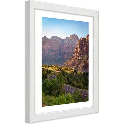 Quadro con cornice, Strada di montagna - 30x45 (1/5)