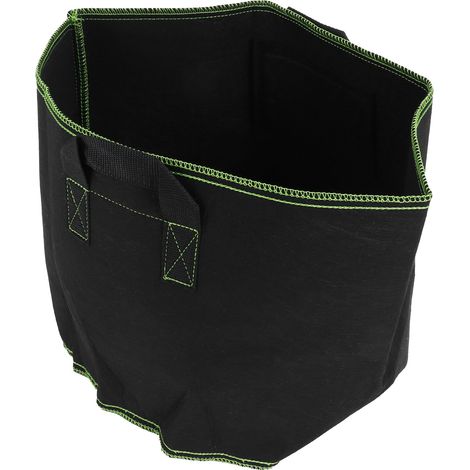 Sac de culture biodégradable non tissé pour légumes et fleurs, pot de plantation avec poignées, noir, 5 gallons (1/5)