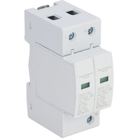 Parafoudre 100KA, protecteur de surtension 2P 275V pour coffret de distribution. (1/5)