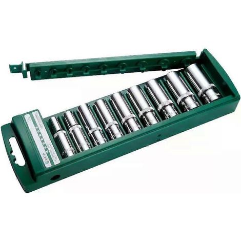 Sechskant-Steckschlüsselsatz für Ratschenschlüssel 1/4 3/8 1/2 Zoll, kurze und lange Steckschlüssel, Tiefbett-Steckschlüssel, Hülsenschlüssel, Ratschenwerkzeug mit Halter (1/4)