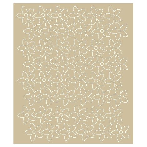 Wandaufkleber Blumen 3 cm Blumen 48 Stück beige glänzend.