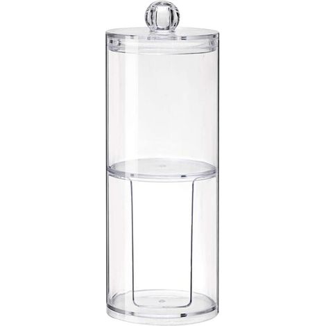 Ulisemboute Runde Acryl-Wattepads, transparente Aufbewahrungsbox für Make-up und Kosmetik (1/4)