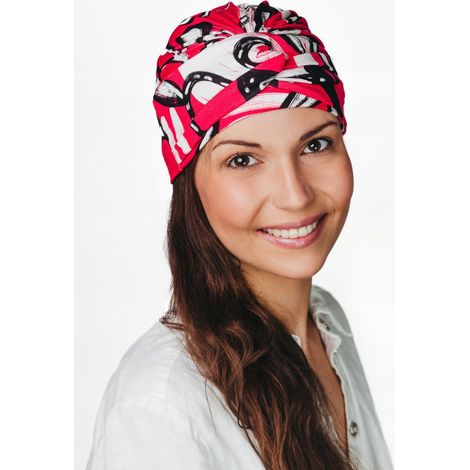 Turbante elegante para mujer Sara 440, sombrero de viscosa arrugada, producto polaco. (1/5)