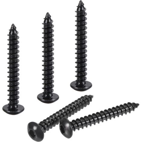sourcing map Hexagonal Socket Self-Tapping Screws M4 x 30mm Carbon Steel Wood Screws 50pcs (1/4)
