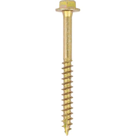 TIMCO Solo Advanced Hex Head Gold Coach Woodscrews - 6.0 x 100