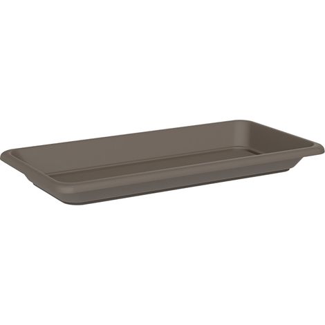 Sottovaso Rettangolare per Vaso a Cassettone Tera Tikal Saucer Sand 96x41 cm in Plastica Sabbia