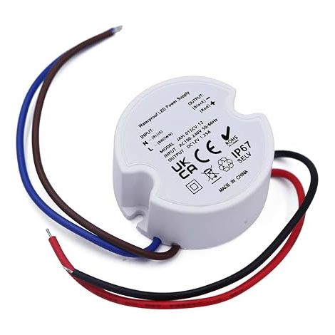 Transformateur LED 12V 15W 230V 12V IP67 (1/5)