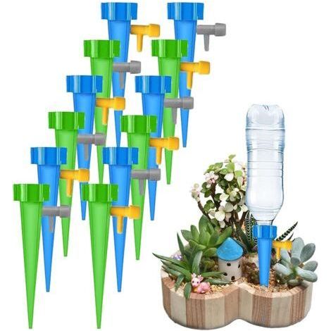 Lot de 12 arrosages automatiques, réglables et faciles à arroser, arrosage pour plantes en pot, plantes, fleurs, jardin, plante d'intérieur (1/4)