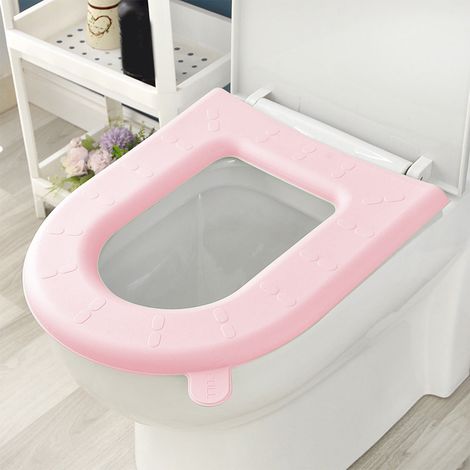 Couvre-Abattant De Toilette - Coussin Souple En EVA - Imperméable - Autocollant - Pour WC Standard O/V/U - 46 x 38,5 cm - 1 Pièce (1/5)