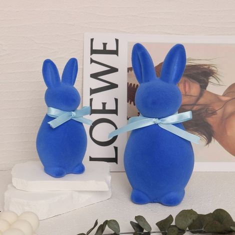 Ostern Innen Deko – Hase Set Tisch & Feier Königsblau 14x6.5x7cm (1/5)