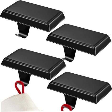 Lot de 4 supports de chaussettes de Noël minimalistes, crochets table pour chaussettes, antidérapants, pour manteau, pour cheminée, rectangulaires (1/5)