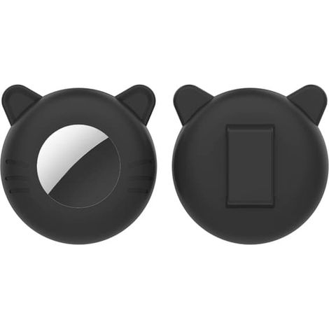 Étui en silicone noir pour Apple AirTag (1/4)