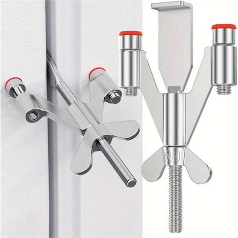 Verrou de porte portable pour voyage, sécurité hôtel et domestique, bloqueur de porte, prévention d’intrusion, métal durable, installation facile (1/4)