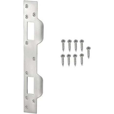 Serrure blanche pour plaques métalliques de 5-1/2 à 6 pouces, sécurité de porte intérieure et extérieure, protège le cadre de la porte (1/4)