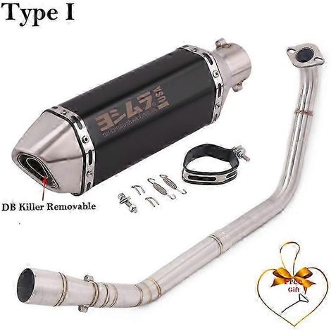 Système d'échappement complet pour moto, silencieux de tube intermédiaire avant pour Yamaha YZF R125 R15 V3 R15 MT125 2008 - 2019 (Type I) (1/5)